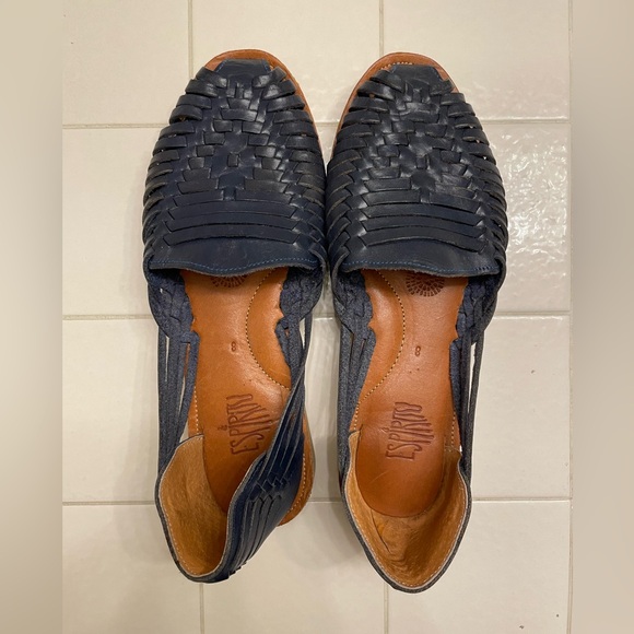Espiritu Charro Classic Navy Blue Huarache Sandals - Picture 3 of 6